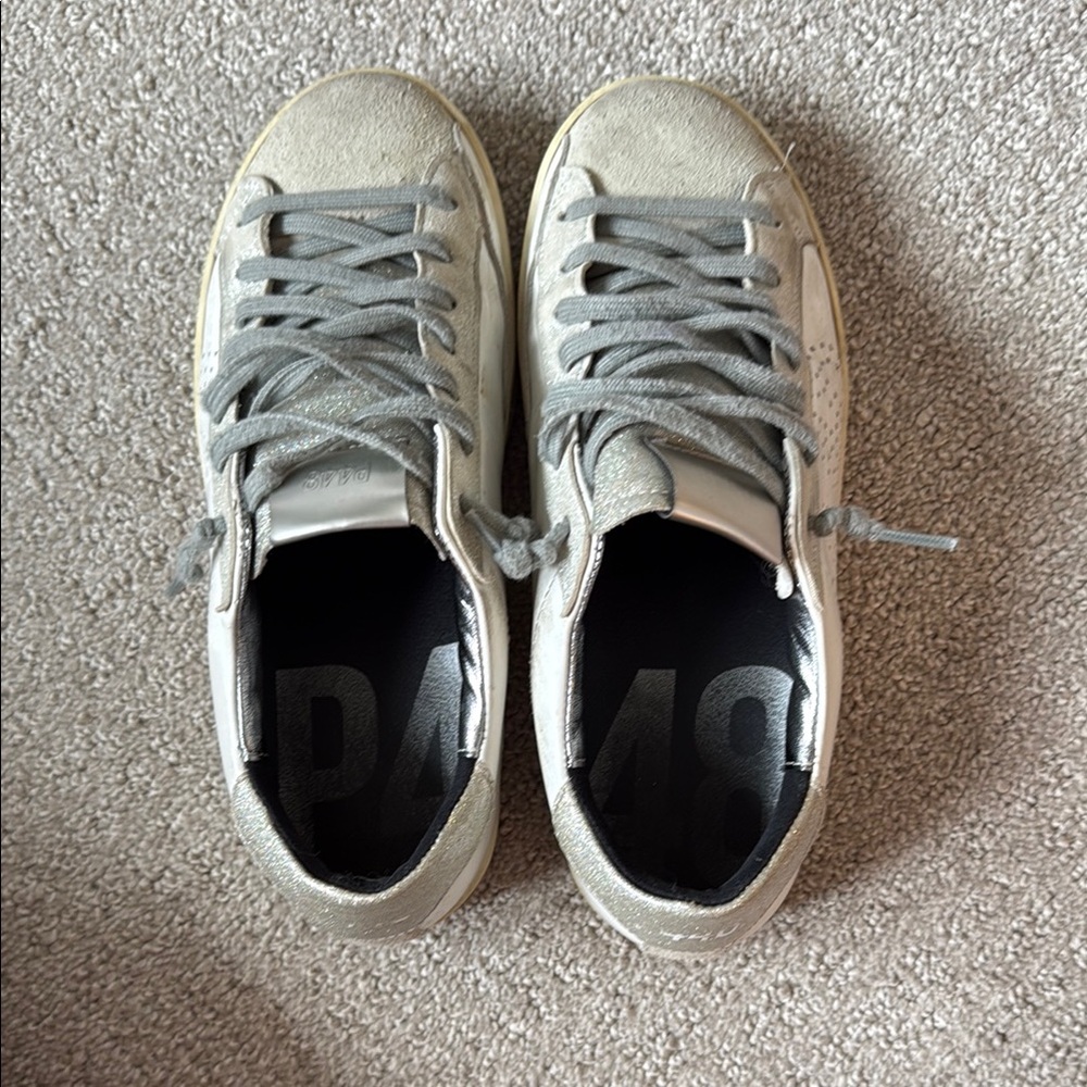P448 Metallic Silver Sneakers - Picture 2 of 5